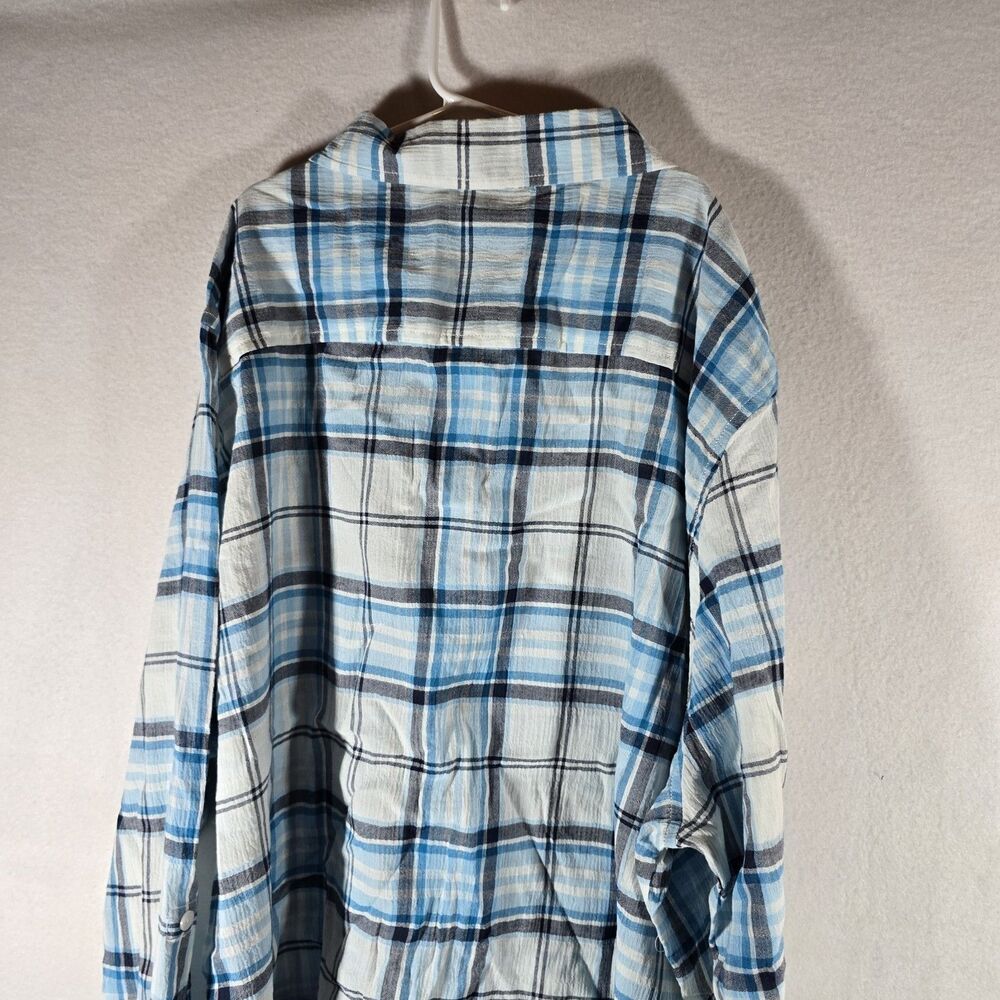 North River Outfitters Womens Size 2XL Plaid Button Down Shirt Blue Gray New - Picture 13 of 13